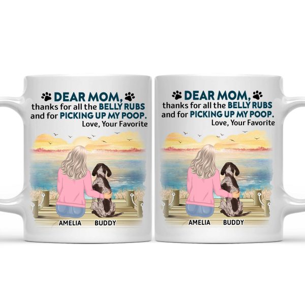 Thanks For All The Belly Rubs - Gift For Dog Lovers, Dog Mom, Dog Dad - Personalized Mug Thanks For All The Belly Rubs - Gift For Dog Lovers, Dog Mom, Dog Dad - Personalized Mug