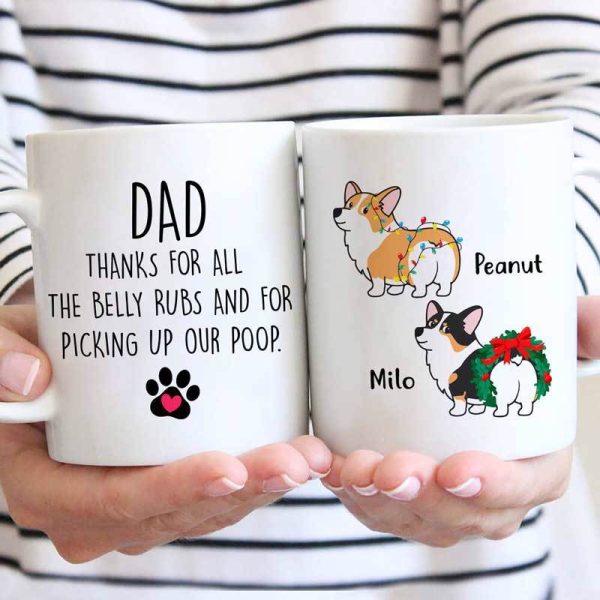Thanks For All The Belly Rubs Corgi Dog Personalized Coffee Mug