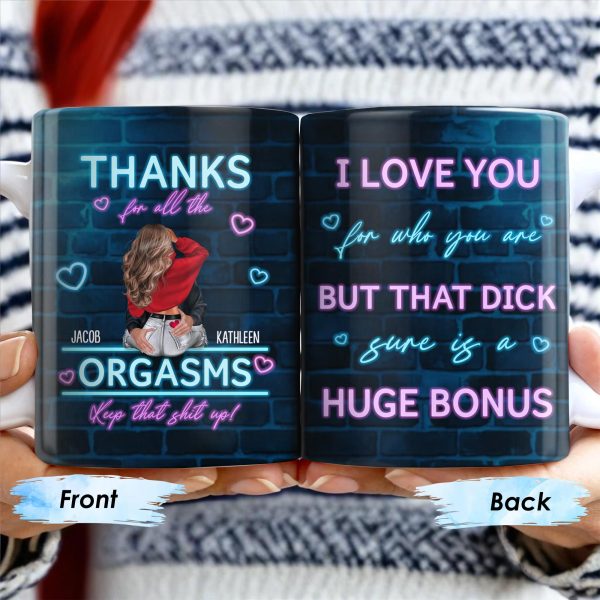 Thanks For All The Pleasures, Your Lovin' Is A Huge Bonus - Personalized Custom Coffee Mug - CPL284_MG Thanks For All The Pleasures, Your Lovin' Is A Huge Bonus - Personalized Custom Coffee Mug - CPL284_MG