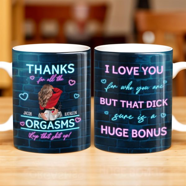 Thanks For All The Pleasures, Your Lovin' Is A Huge Bonus - Personalized Custom Coffee Mug - CPL284_MG Thanks For All The Pleasures, Your Lovin' Is A Huge Bonus - Personalized Custom Coffee Mug - CPL284_MG