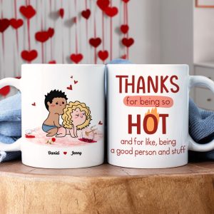Thanks For Being So Hot, Couple Gift, Personalized Mug, Naughty Couple Mug