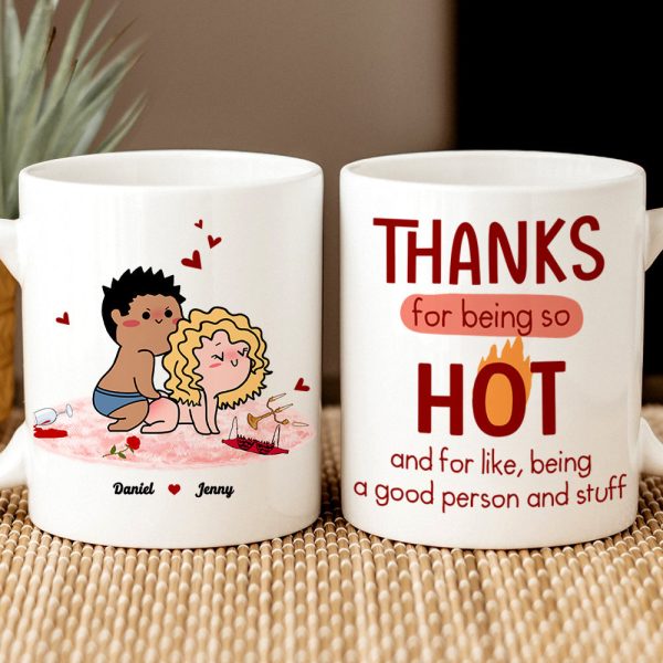 Thanks For Being So Hot, Couple Gift, Personalized Mug, Naughty Couple Mug Thanks For Being So Hot, Couple Gift, Personalized Mug, Naughty Couple Mug