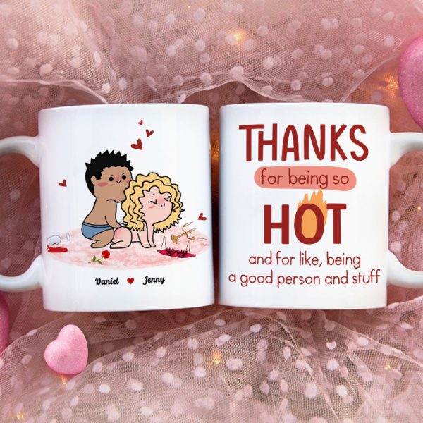 Thanks For Being So Hot, Couple Gift, Personalized Mug, Naughty Couple Mug Thanks For Being So Hot, Couple Gift, Personalized Mug, Naughty Couple Mug
