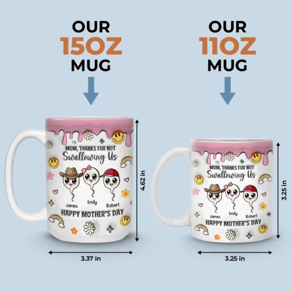 Thanks For Choosing Motherhood - Family Personalized Custom 3D Inflated Effect Printed Mug - Mother's Day, Gift For Mom Thanks For Choosing Motherhood - Family Personalized Custom 3D Inflated Effect Printed Mug - Mother's Day, Gift For Mom