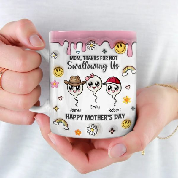 Thanks For Choosing Motherhood - Family Personalized Custom 3D Inflated Effect Printed Mug - Mother's Day, Gift For Mom Thanks For Choosing Motherhood - Family Personalized Custom 3D Inflated Effect Printed Mug - Mother's Day, Gift For Mom