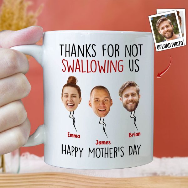 Thanks For Not Swallowing Us - Personalized Photo Mug Thanks For Not Swallowing Us - Personalized Photo Mug