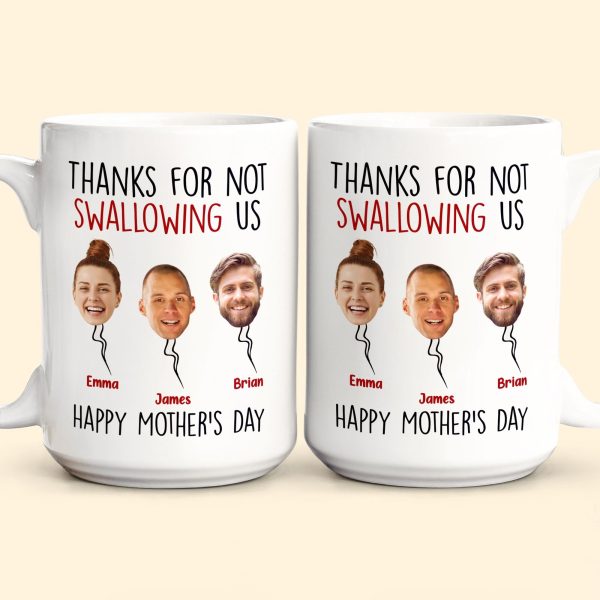 Thanks For Not Swallowing Us - Personalized Photo Mug Thanks For Not Swallowing Us - Personalized Photo Mug