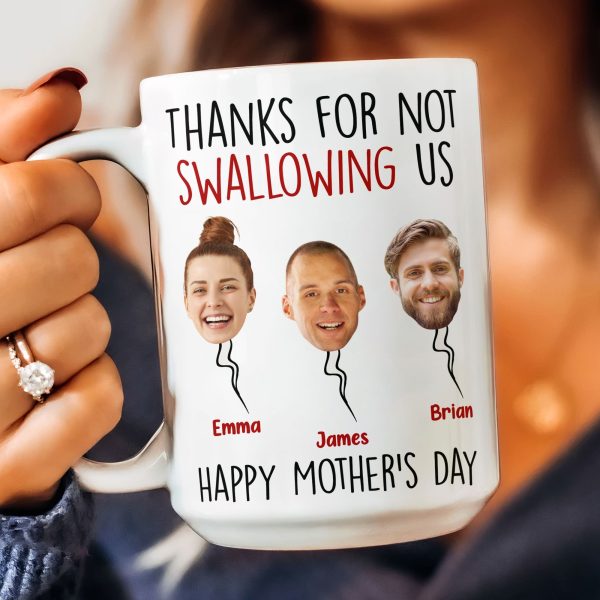 Thanks For Not Swallowing Us - Personalized Photo Mug Thanks For Not Swallowing Us - Personalized Photo Mug