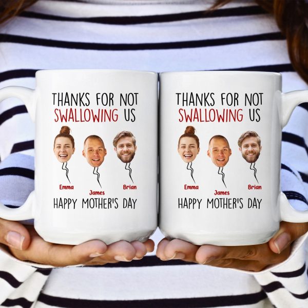 Thanks For Not Swallowing Us - Personalized Photo Mug Thanks For Not Swallowing Us - Personalized Photo Mug