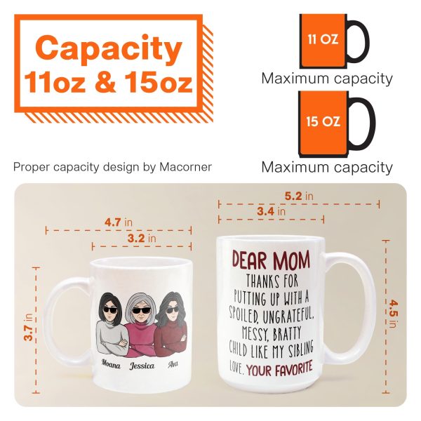 Thanks For Putting Up With A Bratty Child - Personalized Mug - BirthdayGift For Mothers Thanks For Putting Up With A Bratty Child - Personalized Mug - BirthdayGift For Mothers