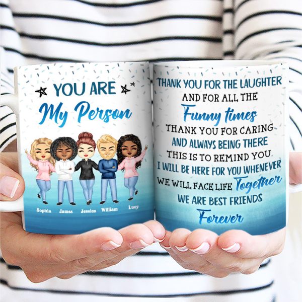 Thanks For The Laughter Best Friends BFF Bestie - Personalized Custom White Edge-to-Edge Mug Thanks For The Laughter Best Friends BFF Bestie - Personalized Custom White Edge-to-Edge Mug