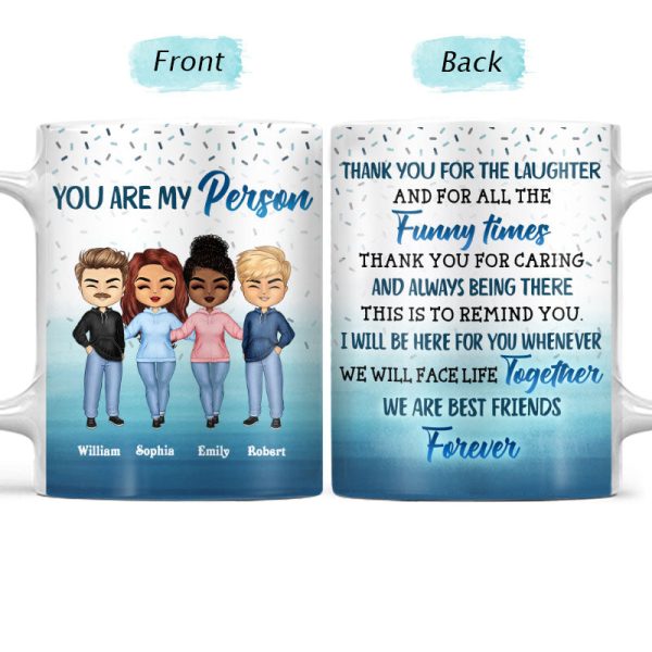 Thanks For The Laughter Best Friends BFF Bestie - Personalized Custom White Edge-to-Edge Mug Thanks For The Laughter Best Friends BFF Bestie - Personalized Custom White Edge-to-Edge Mug