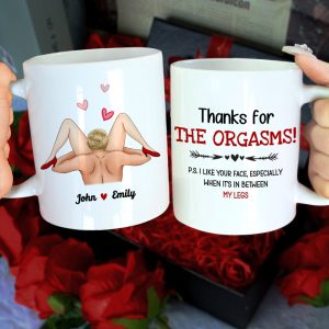 Thanks For The Orgasms, Gift For Couple, Personalized Mug, Naughty Couple Mug, Couple Gift