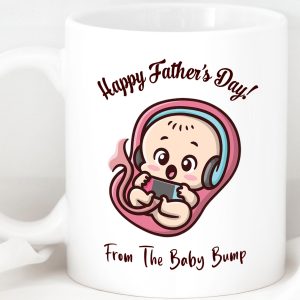 The Baby Bump, Father's Day Mug, Expectant Father, Daddy To Be, Pregnancy Mug, Unborn Baby, First Time Dad, Baby, Utero, Unique, Funny C303