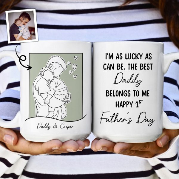 The Best Daddy Belongs To Me - Personalized Mug The Best Daddy Belongs To Me - Personalized Mug