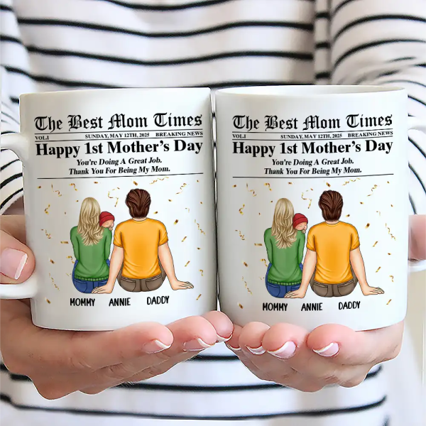 The Best Mom Times New Mom - Personalized Mug The Best Mom Times New Mom - Personalized Mug