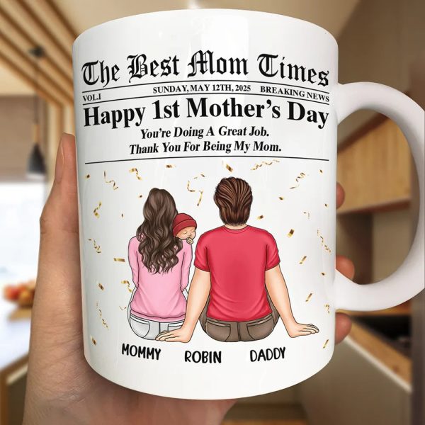 The Best Mom Times New Mom - Personalized Mug The Best Mom Times New Mom - Personalized Mug