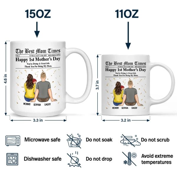 The Best Mom Times New Mom - Personalized Mug The Best Mom Times New Mom - Personalized Mug