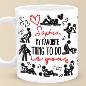 The Best Part Of My Day Is Spending It With You - Couple Personalized Custom 3D Inflated Effect Printed Mug - Christmas Gift For Husband Wife, Anniversary