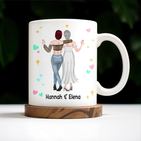 The Bestie Mug With Two Girls Design - Personalized Custom Coffee Mug - BST149_MG The Bestie Mug With Two Girls Design - Personalized Custom Coffee Mug - BST149_MG