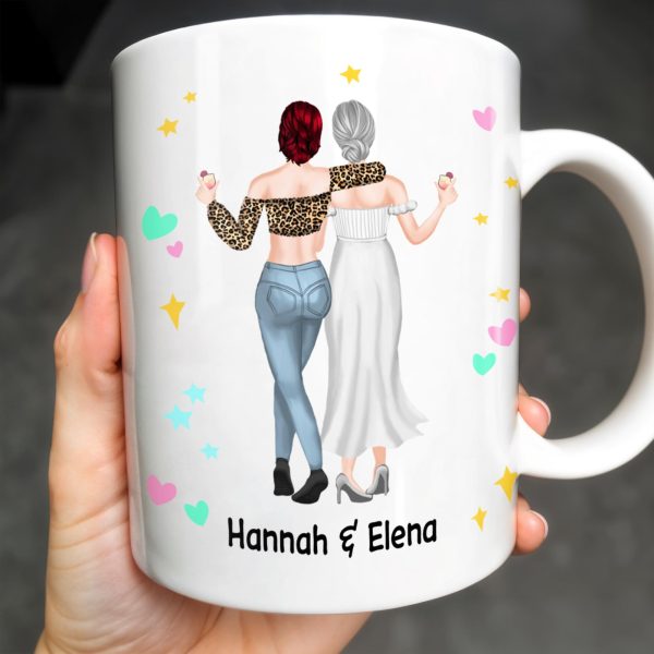 The Bestie Mug With Two Girls Design - Personalized Custom Coffee Mug - BST149_MG The Bestie Mug With Two Girls Design - Personalized Custom Coffee Mug - BST149_MG