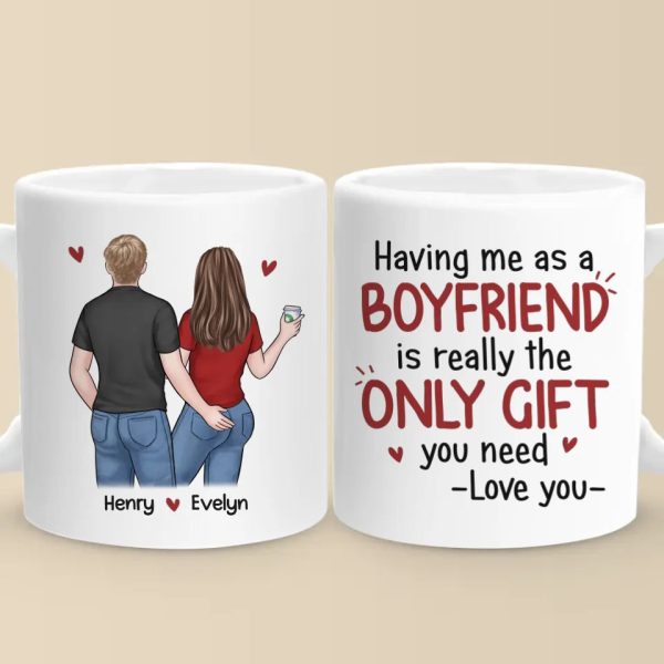 The Boyfriend You Are Lucky To Have - Couple Personalized Custom Mug - Christmas Gift For Husband Wife, Anniversary The Boyfriend You Are Lucky To Have - Couple Personalized Custom Mug - Christmas Gift For Husband Wife, Anniversary