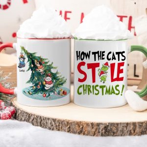The Cats Stole Christmas- Personalized Accent Mug -Gift For Cat Lover- Christmas Gift- CC-AM11OZ-03htqn191023