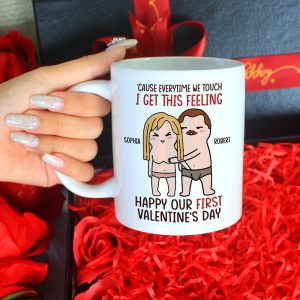 The Couple, Cause Everytime We Touch, Custom Mug, Valentine's Day Gifts, Coffee Mug