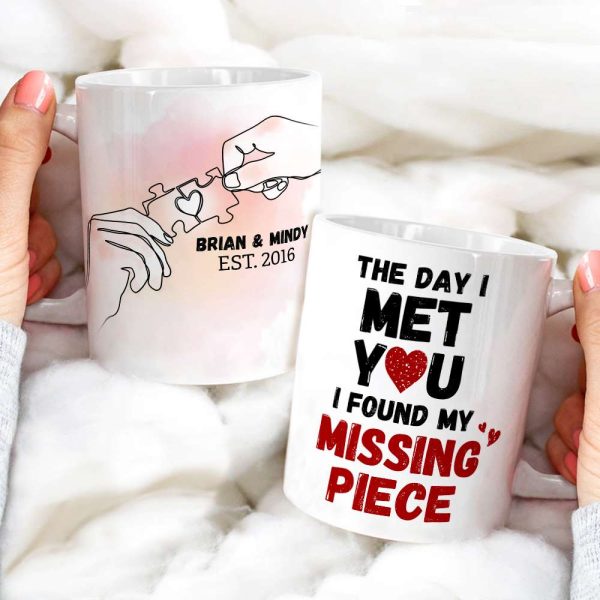 The Day I Met You Couple Personalized White Mug The Day I Met You Couple Personalized White Mug