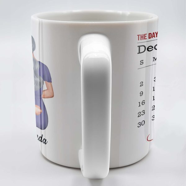The Day You Became My Grandma, Love And Calendar Design - Personalized Custom Coffee Mug - FAM675_MG The Day You Became My Grandma, Love And Calendar Design - Personalized Custom Coffee Mug - FAM675_MG