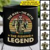 The Fishing Legend - Gift For Dad - Personalized Black Mug The Fishing Legend - Gift For Dad - Personalized Black Mug