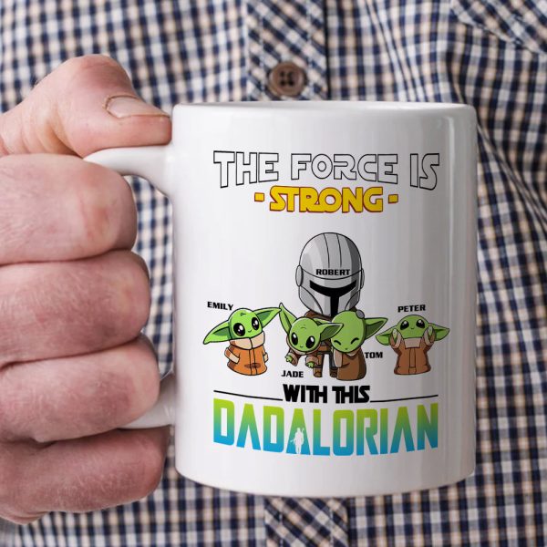 The Force Is Strong - Personalized White Mug The Force Is Strong - Personalized White Mug