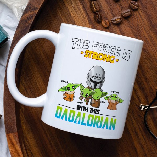 The Force Is Strong - Personalized White Mug The Force Is Strong - Personalized White Mug