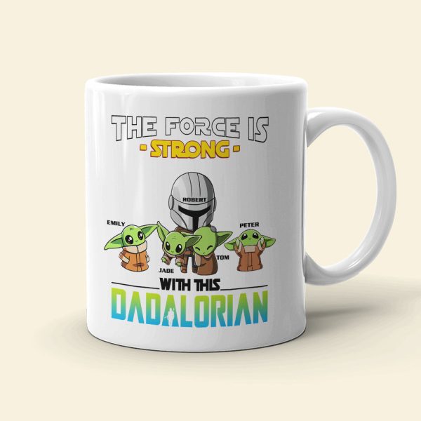 The Force Is Strong - Personalized White Mug The Force Is Strong - Personalized White Mug