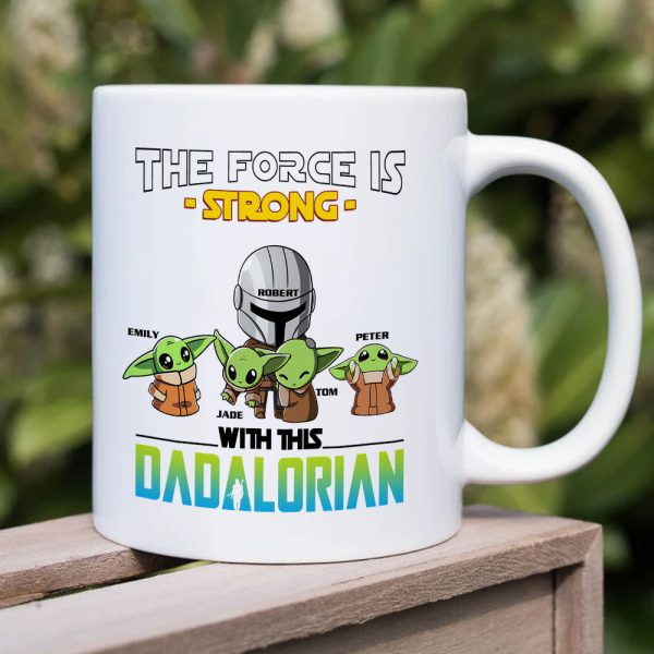 The Force Is Strong - Personalized White Mug The Force Is Strong - Personalized White Mug