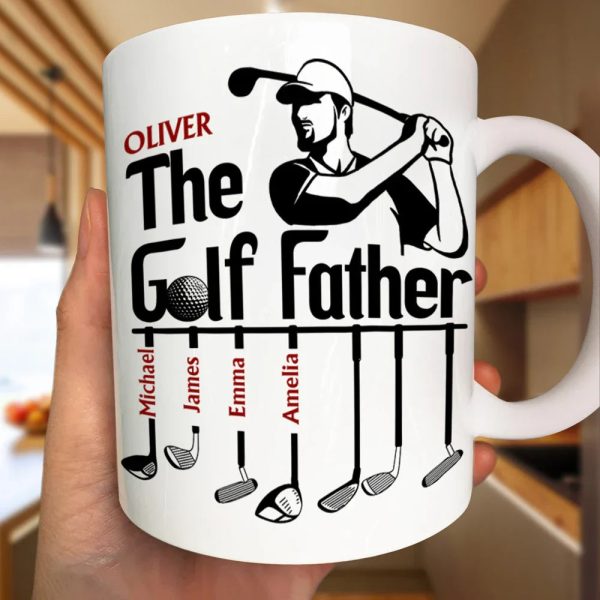 The Golf Father Funny Golfer Dad - Personalized Mug The Golf Father Funny Golfer Dad - Personalized Mug