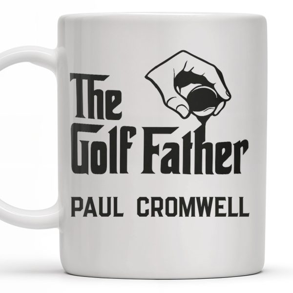 The Golf Father, Hand Holding Golf Ball - Personalized Custom Coffee Mug - GOLF001_MG The Golf Father, Hand Holding Golf Ball - Personalized Custom Coffee Mug - GOLF001_MG