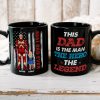 The Hero Dad 04dnhn050523TM Personalized Black Mug The Hero Dad 04dnhn050523TM Personalized Black Mug