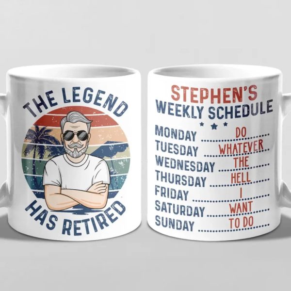 The Legend Has Retired - Personalized Custom Mug - Appreciation, Retirement Gift For Coworkers, Work Friends, Colleagues The Legend Has Retired - Personalized Custom Mug - Appreciation, Retirement Gift For Coworkers, Work Friends, Colleagues