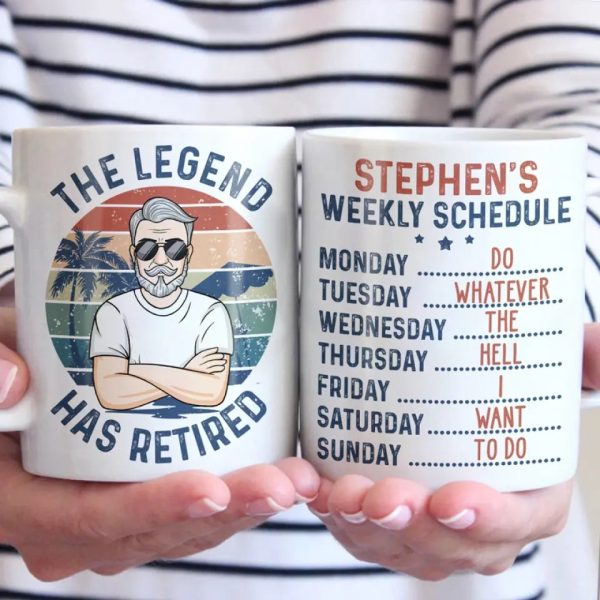 The Legend Has Retired - Personalized Custom Mug - Appreciation, Retirement Gift For Coworkers, Work Friends, Colleagues The Legend Has Retired - Personalized Custom Mug - Appreciation, Retirement Gift For Coworkers, Work Friends, Colleagues