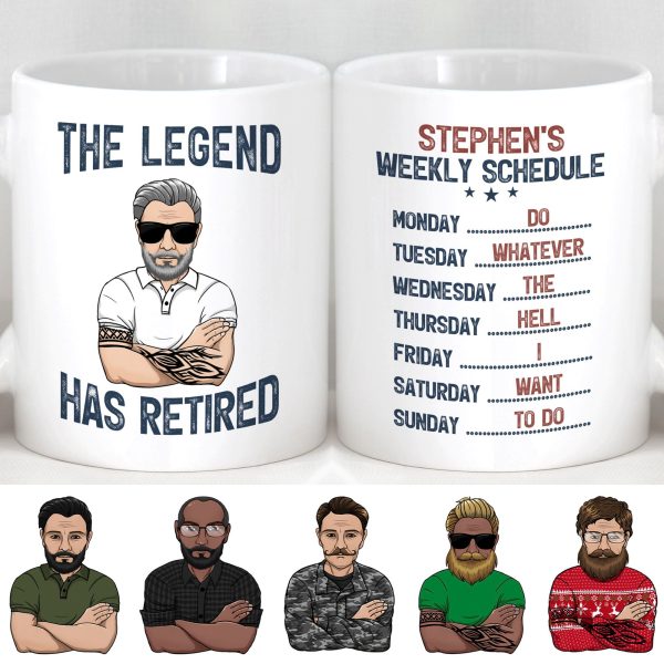 The Legend Has Retired Personalized Custom Family Mug C292 The Legend Has Retired Personalized Custom Family Mug C292