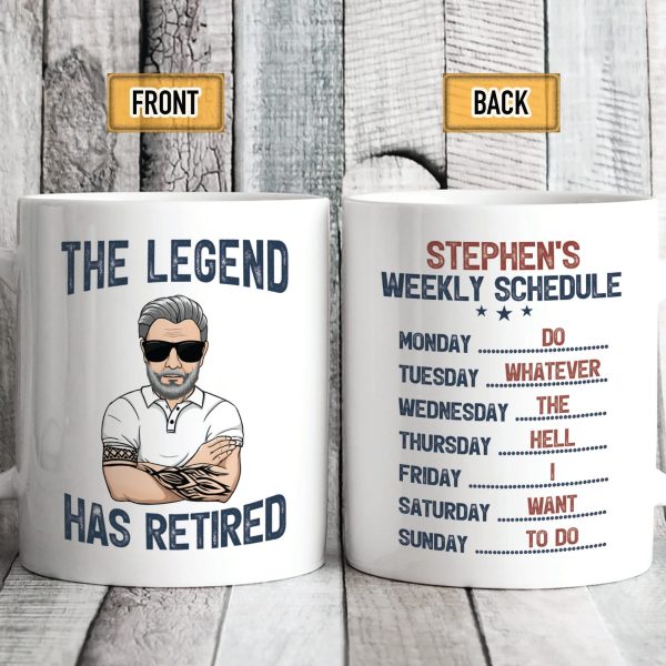 The Legend Has Retired Personalized Custom Family Mug C292 The Legend Has Retired Personalized Custom Family Mug C292