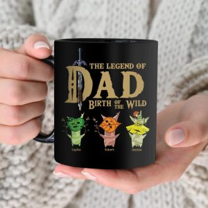 The Legend Of Dad 04NAQN300523 Personalized Coffee Black Mug