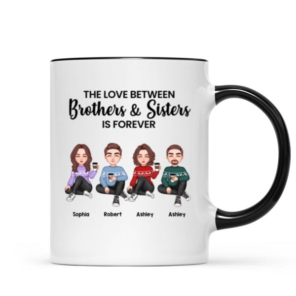 The Love Between Brothers Sisters Family Cute Doll Man Woman Personalized Mug