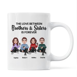 The Love Between Brothers Sisters Family Cute Doll Man Woman Personalized Mug