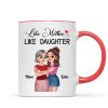 The Love Between Mother Daughter Hugging Cartoon Personalized Mug