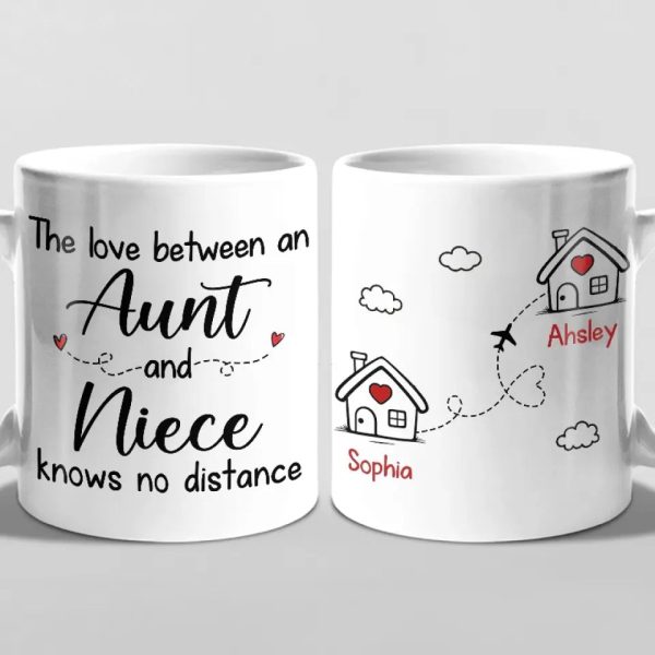 The Love Of An Auntie - Family Personalized Custom Mug - Gift For Family Members The Love Of An Auntie - Family Personalized Custom Mug - Gift For Family Members