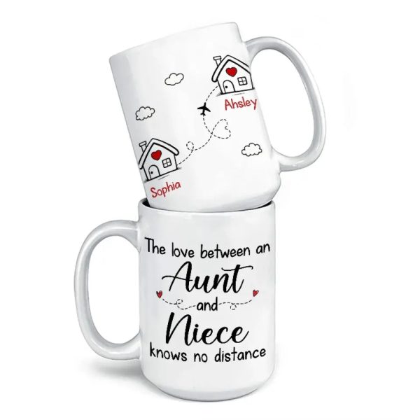 The Love Of An Auntie - Family Personalized Custom Mug - Gift For Family Members The Love Of An Auntie - Family Personalized Custom Mug - Gift For Family Members