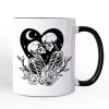 The Lovers Skeletons Personalized Mug, Spooky Gothic Romantic Valentine Gift with Custom Name The Lovers Skeletons Personalized Mug, Spooky Gothic Romantic Valentine Gift with Custom Name