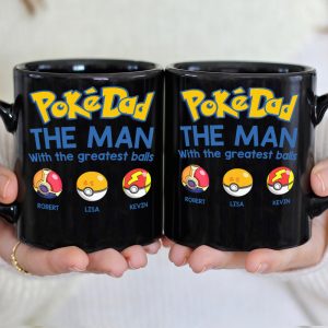The Man With The Greatest Balls Personalized Black Mug-Gift For Dad-3OHDT010623